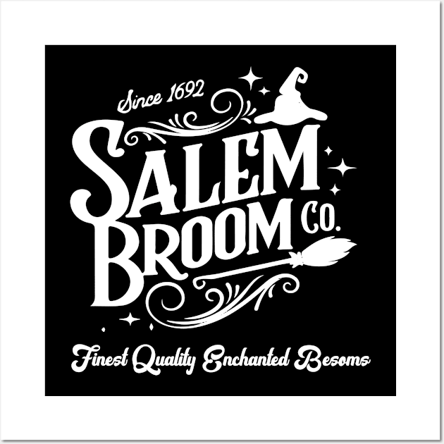 Salem 1692 Broom Company Witch Witchcraft Wall Art by Mellowdellow